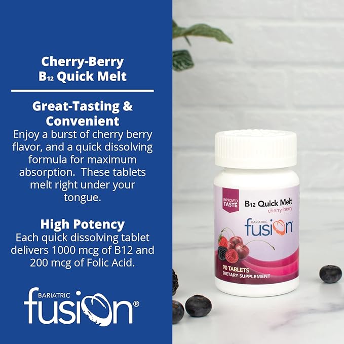 Bariatric Fusion Vitamin B12 Melt 12 Vitamin 1000 mcg B12 Vitamins 90 Count
