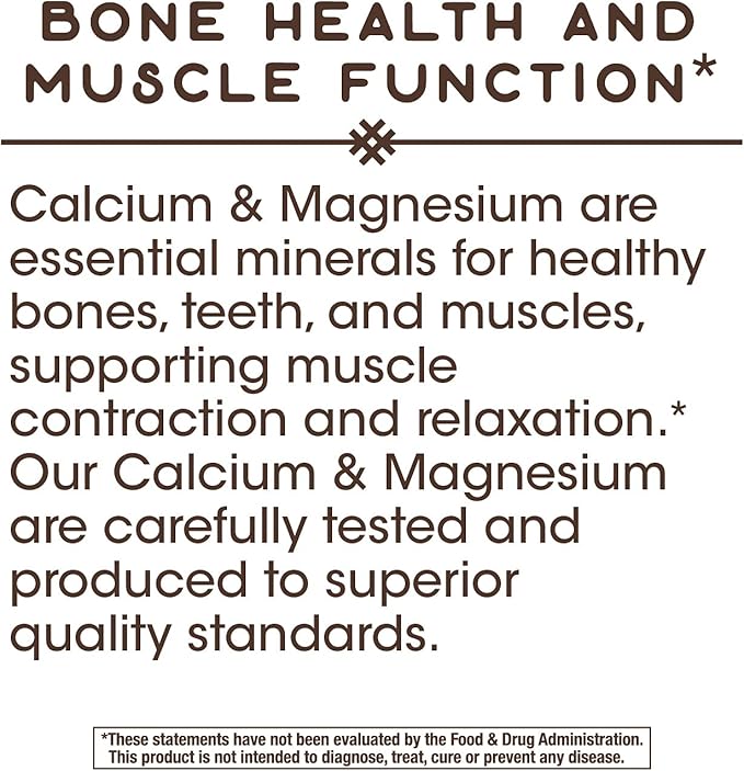 Nature's Way Calcium & Magnesium Mineral 750 mg 250 Capsules