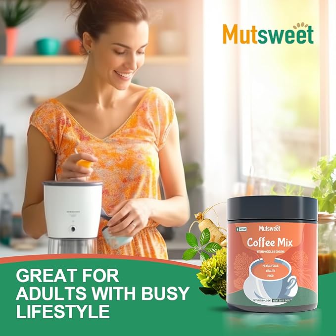 Mutsweet Rhodiola Rosea Instant Coffee Mix 40 Servings,