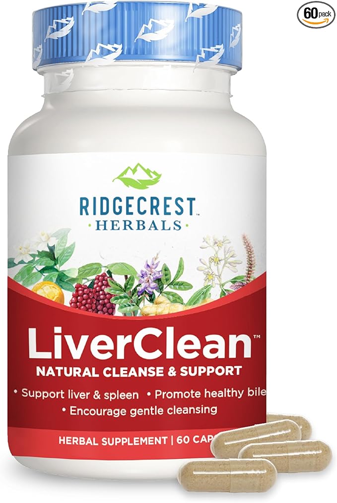 Ridgecrest Herbals LiverClean, Herbal Liver Support (60 Caps, 30 Serv)