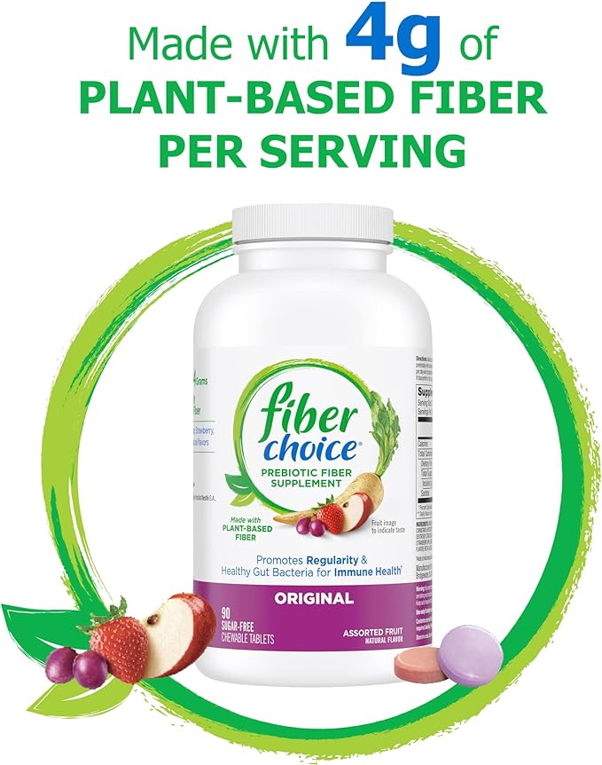Fiber Choice Daily Prebiotic Fiber Chewable 90 Tablets (90 Count 1))