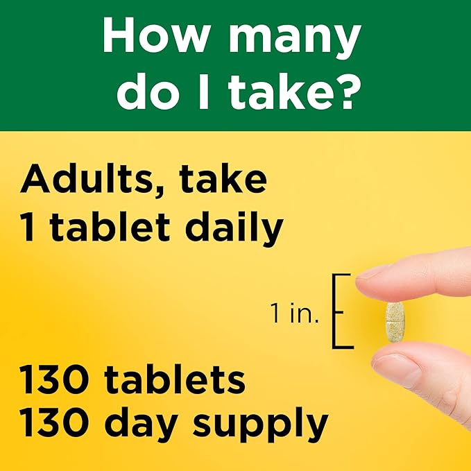 Nature Made Multivitamin Tablets with Iron, 130 Tablets, 130 Day