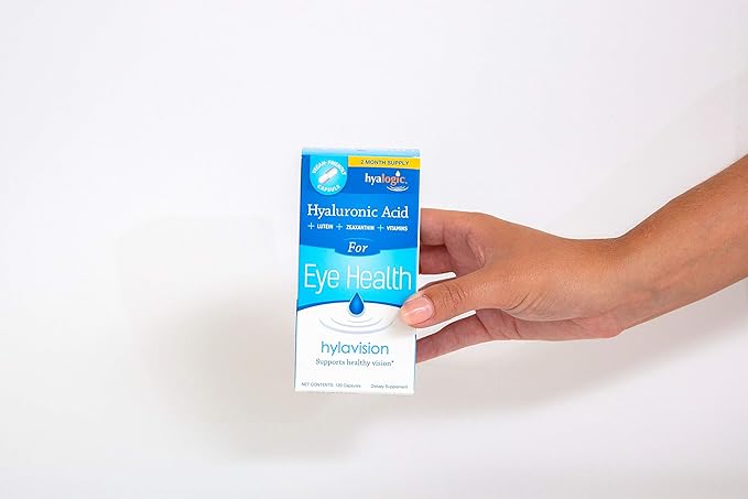 HylaVision Eye Health Supplements: Hyaluronic Acid, (120 Capsules)—
