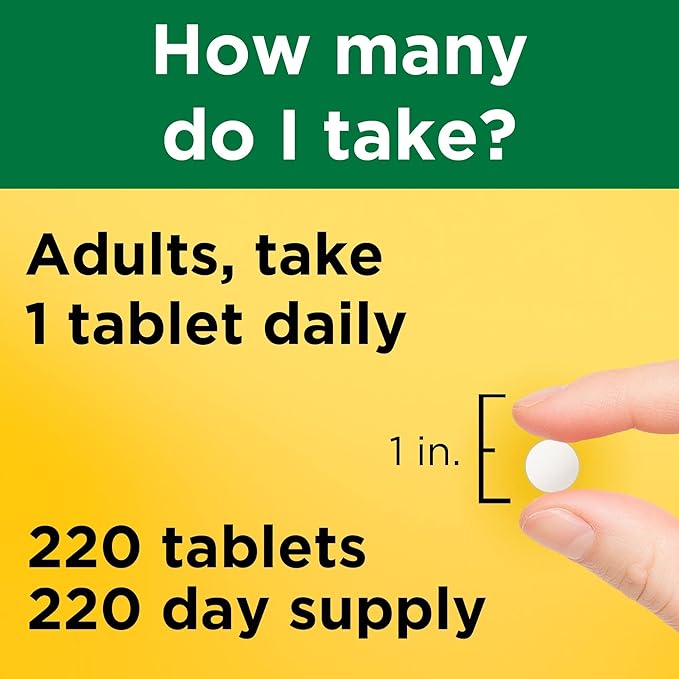 Nature Made Vitamin D3 2000 IU (50 mcg), 220 Tablets, 220 Day