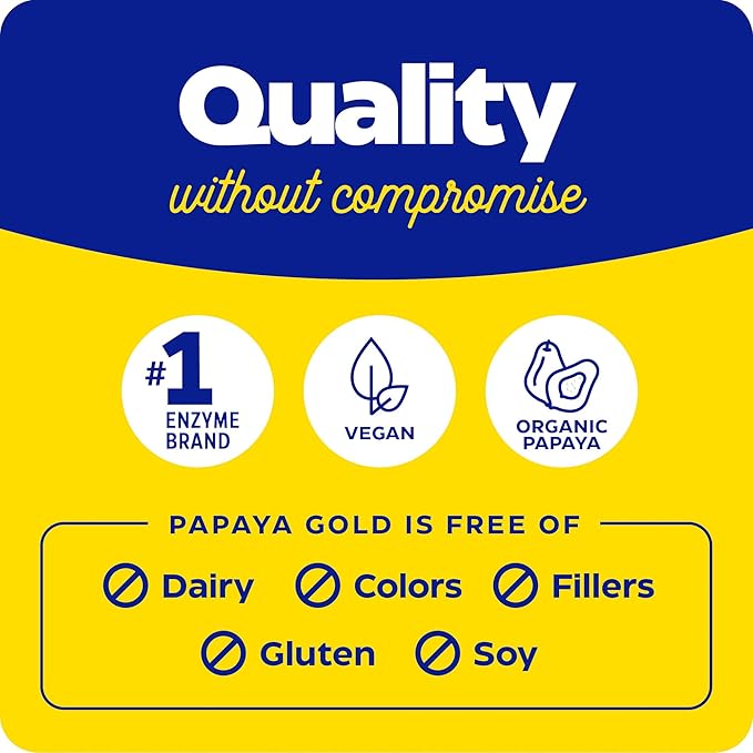 Enzymedica Papaya Gold, Advanced Digestive Enzymes 60 Chewable