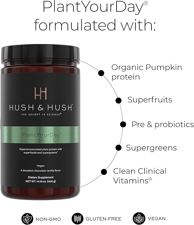 Hush & Hush PlantYourDay, Vegan Super 14.18 oz