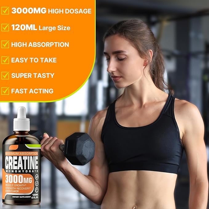Creatine Monohydrate 3000mg, Creatine for Muscle Mass, Strength, Endurance - Creatine for Women and Men with Hydrolyzed Collagen & Trehalose, 8 Packs(Lemon Flavor)