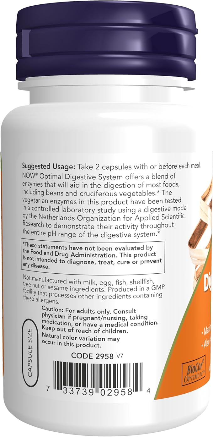 NOW Supplements, Optimal Digestive System, Full 90 Veg