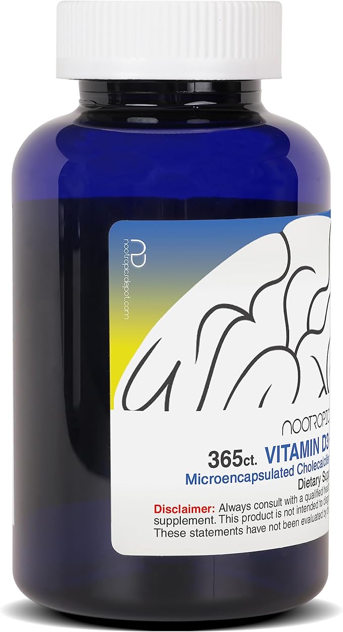 Nootropics Depot Vitamin D3 + K2 365 Count Menaquinone-4 (MK-4) (MK-4) |