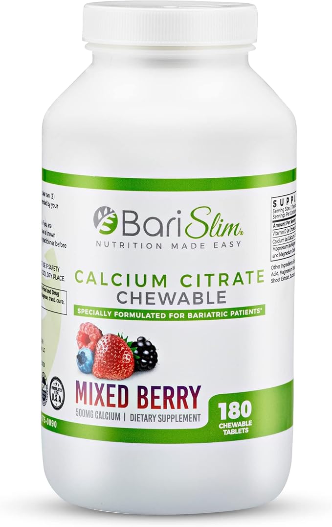 BariSlim Bariatric Calcium Citrate with Magnesium 500 mg (90 Servings)