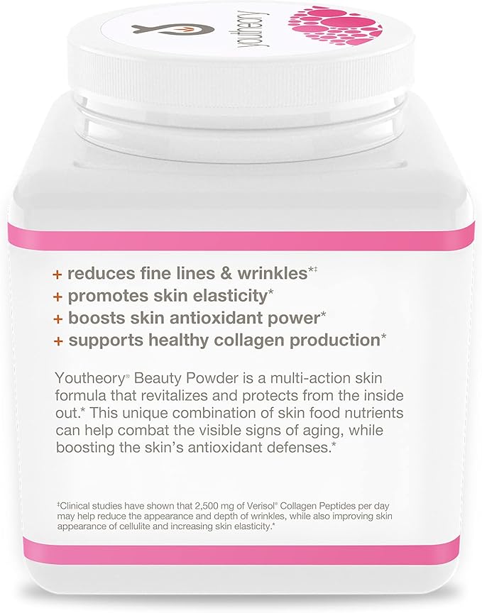 Youtheory Beauty Powder Citrus Flavor, Reduces 21 Servings