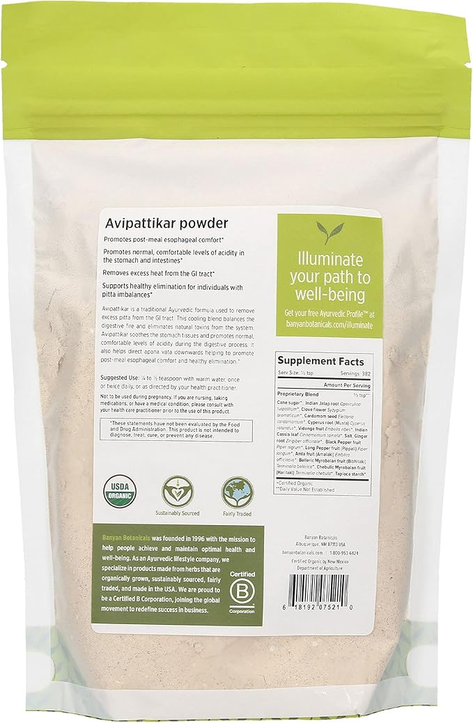 Banyan Botanicals Avipattikar Powder – Organic 1 lb.