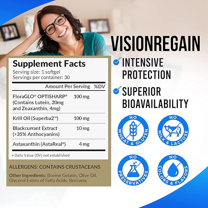 LABO Nutrition VisionREGAIN 8X Higher 20mg FloraGLO 30 softgels