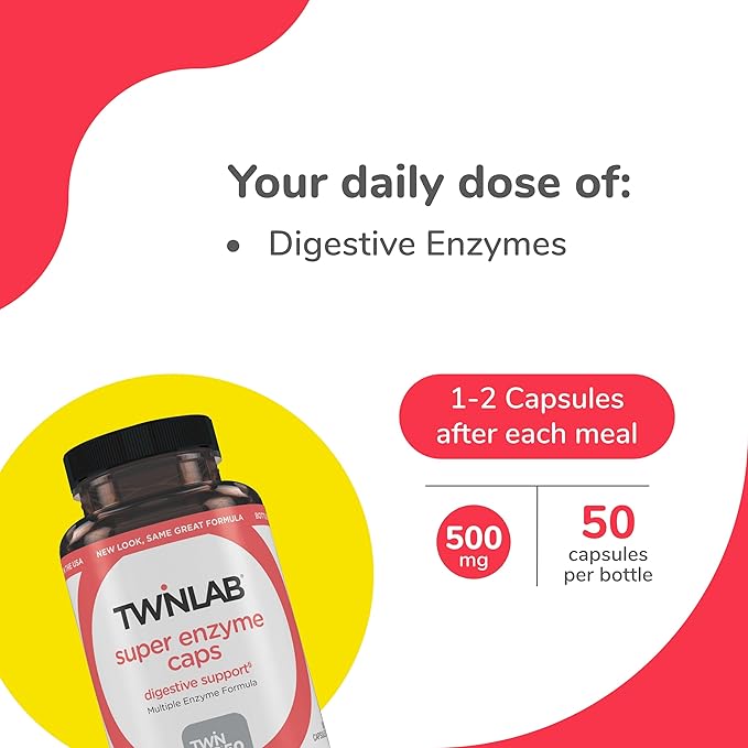 Twinlab Super Enzyme Caps 50 Capsules 4)