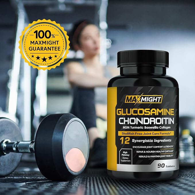 Glucosamine Chondroitin MSM Turmeric, Boswellia, 12-in-1, 90 Tab,