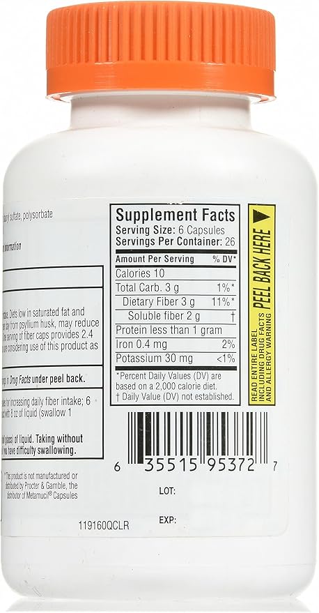 Quality Choice Daily Fiber Capsules 160 Count