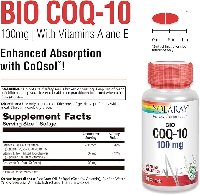 Solaray Bio CoQ-10 100 mg (30 CT)