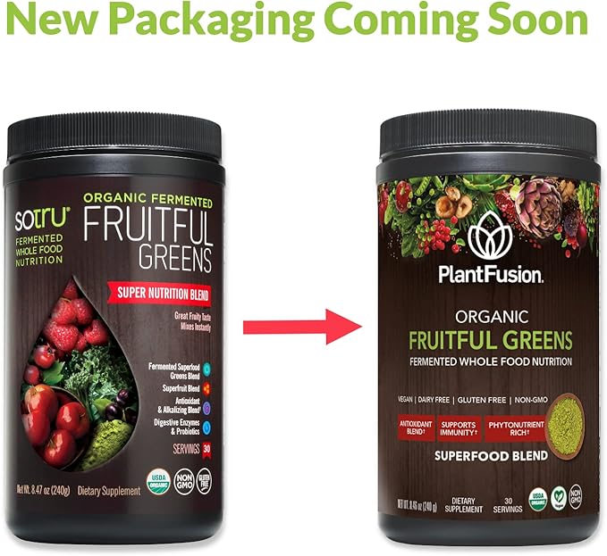 PlantFusion Fruitful Super Greens Powder 8.46 oz 30 Servings