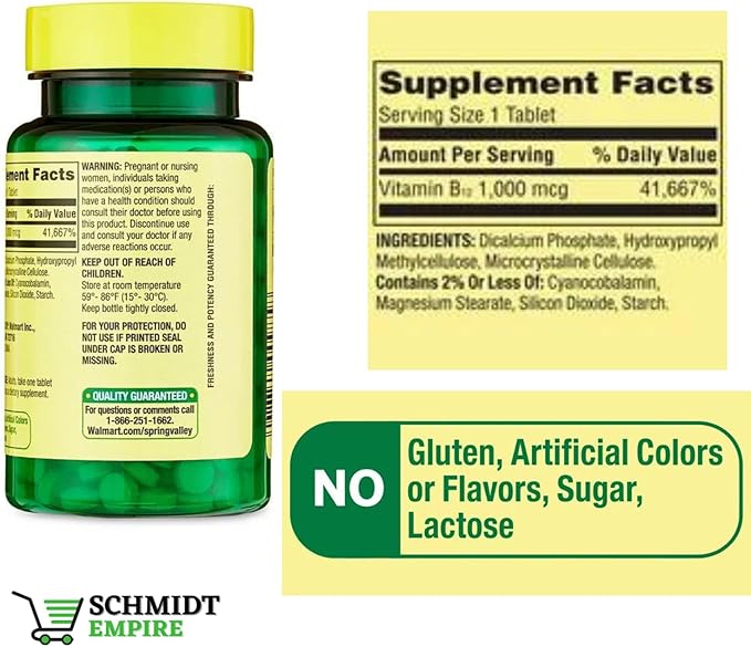 Vitamin B-12 1000 mcg Timed Release 60 Tablets