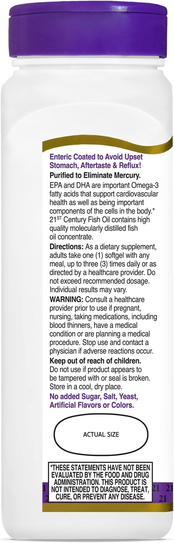 21st Century Fish Oil 1200 mg 90 Count