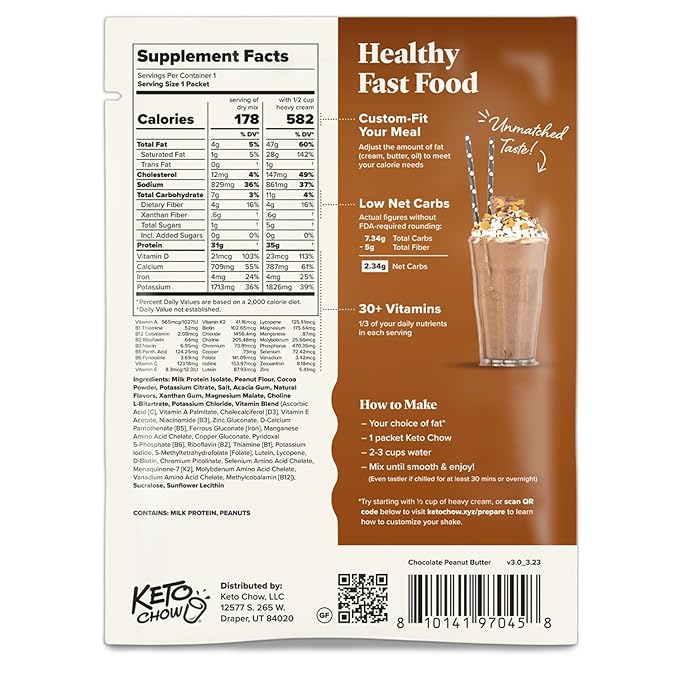 Keto Chow Chocolate Peanut Butter