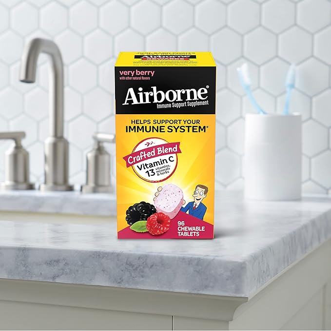 Airborne 1000mg Vitamin C Chewable Tablets 96 Chewable