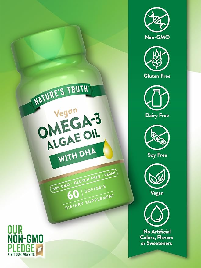 Nature's Truth Vegan Omega 3 Supplement 60 Softgels