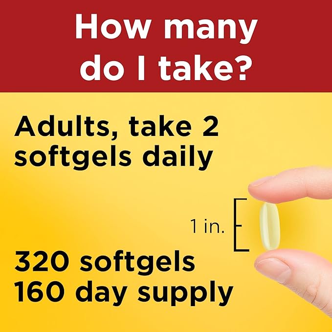 Nature Made Fish Oil 1000 mg 3 Fish 3 Supplement 320 Softgels, 160 Day