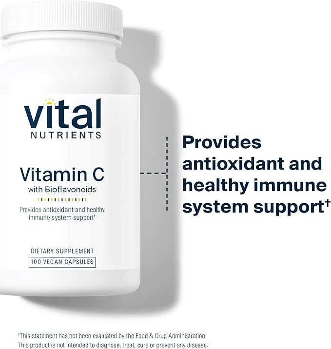 Vital Nutrients Vitamin C with Bioflavonoids 1000mg Vitamin 500mg Citrus 100 Capsules