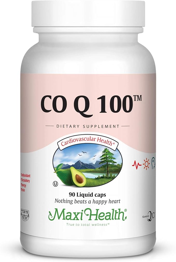 Maxi Health CO Q10 100mg Q10 Supplement 90 Liquid