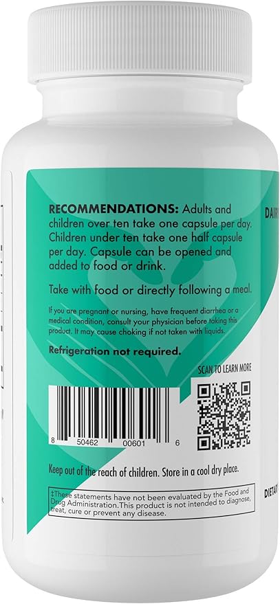 Probiotic, Natural Bacillus Spore Human Strains with 100% Survival Rate Through Stomach Acid and Bile for Gut and Digestive Wellness, Vegetarian, 30 Capsules
