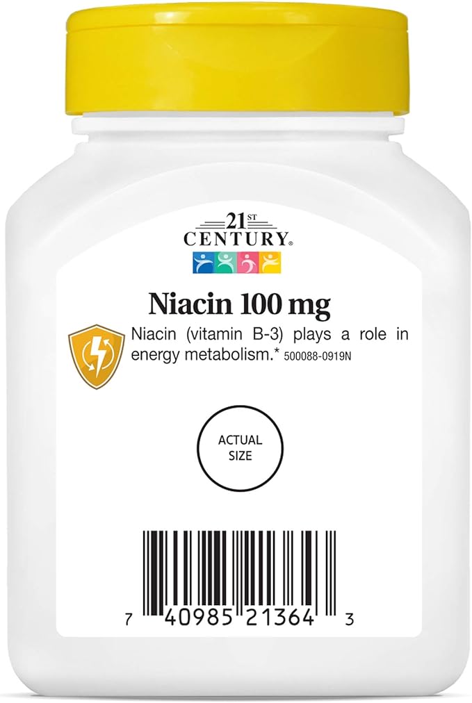 21st Century Niacin Tablets, 100 mg, 110 Count