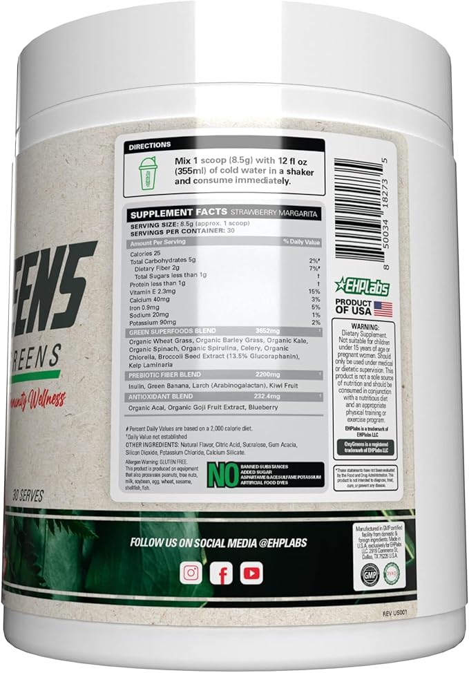 EHP Labs OxyGreens Super Greens Powder 30 Serves
