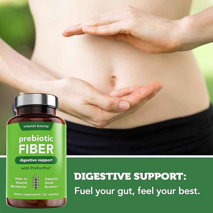 Vitamin Bounty Prebiotic Fiber Digestive Support 60 Capsules