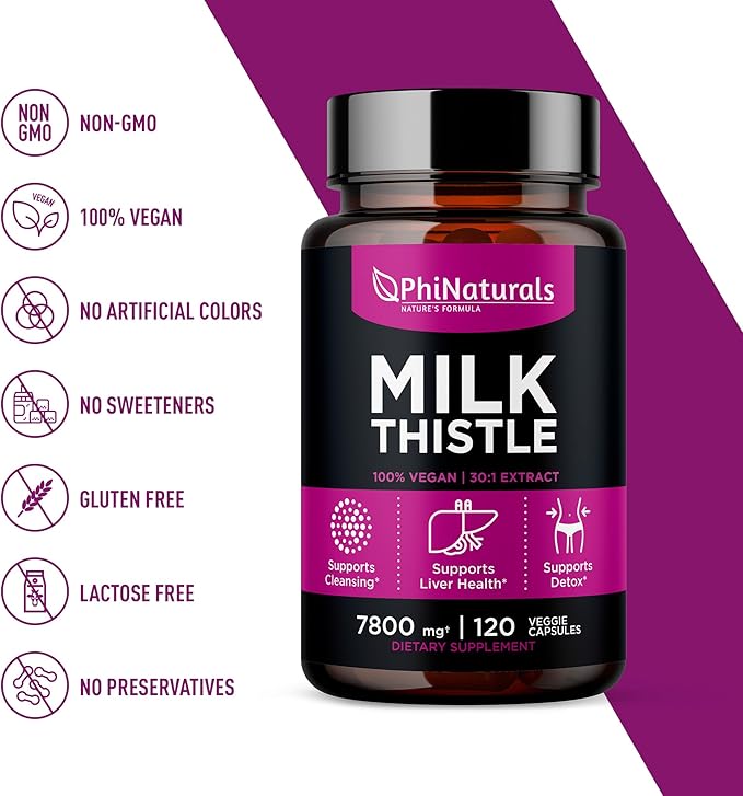 Milk Thistle 150mg Capsules – [120 30:1 Silymarin 4500 mg) 30X Extract