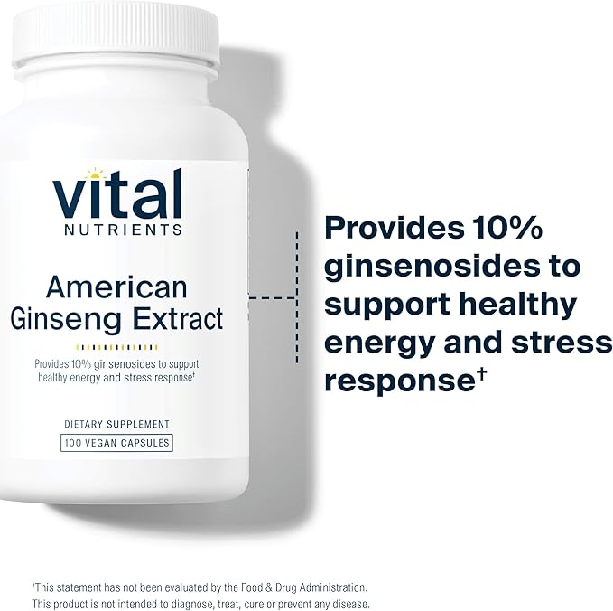 Vital Nutrients - American Ginseng - 100 Vegetarian 250 mg
