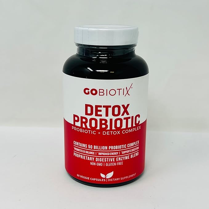 GOBIOTIX Detox Probiotic Supplement with Digestive 50 Billion 60 Capsules