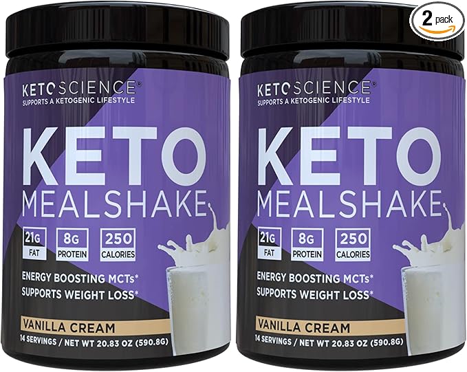 Keto Science Ketogenic Meal Shake, Energy 28 Servings, 2 Packs