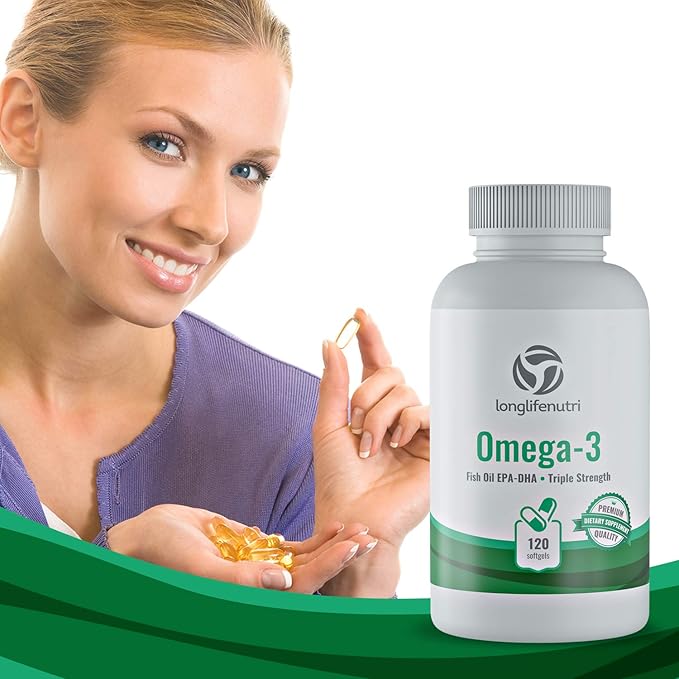 Omega 3 Fish Oil Pills 120 1000mg Supplement Omega3 Women