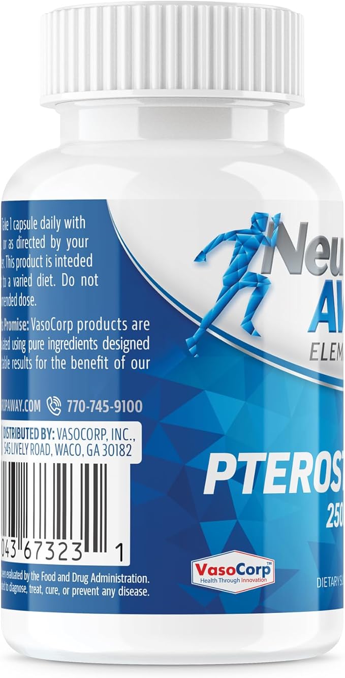 NeuropAWAY Elements Pterostilbene (60 250mg Acid 3pack