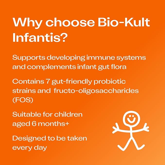 Bio-Kult Infantis Probiotic Daily Supplement with 7 Gut-Friendly Probiotic Strains – 16 Sachets