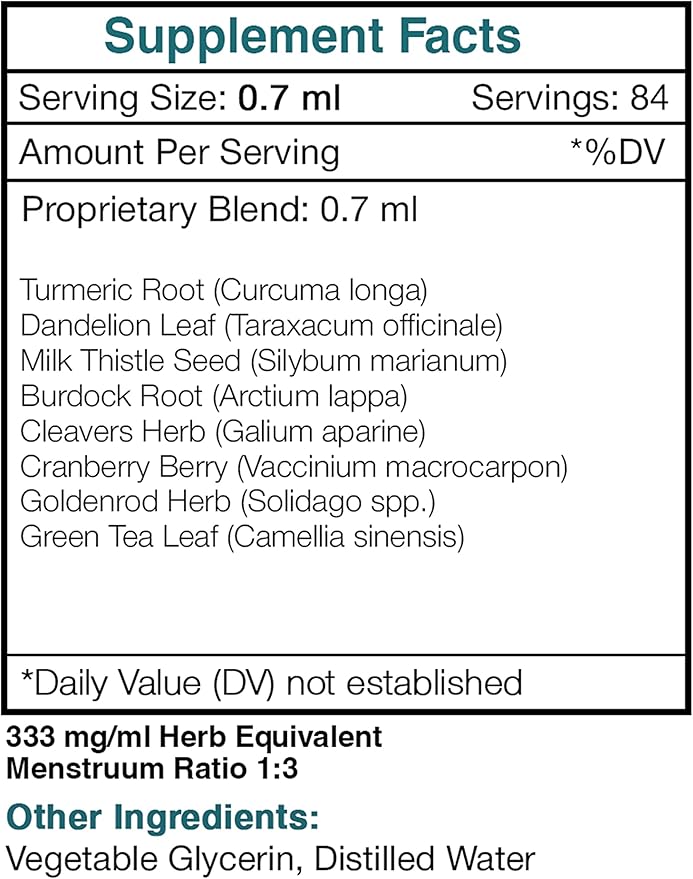 Tribal Detox Alcohol-Free Extract Turmeric, Dandelion, (2 fl
