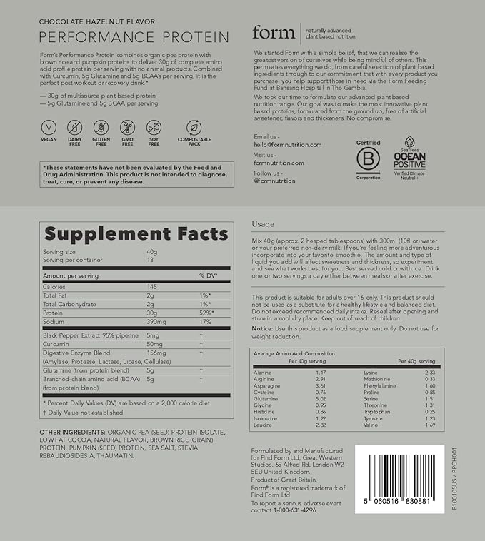Form Performance Protein 30g of