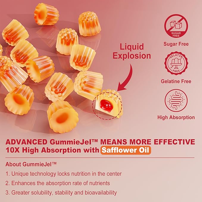 Sugar Free CoQ10 Filled Gummies 250MG, Q10 w/ B3, E CoQ10 (Ubiquinone)