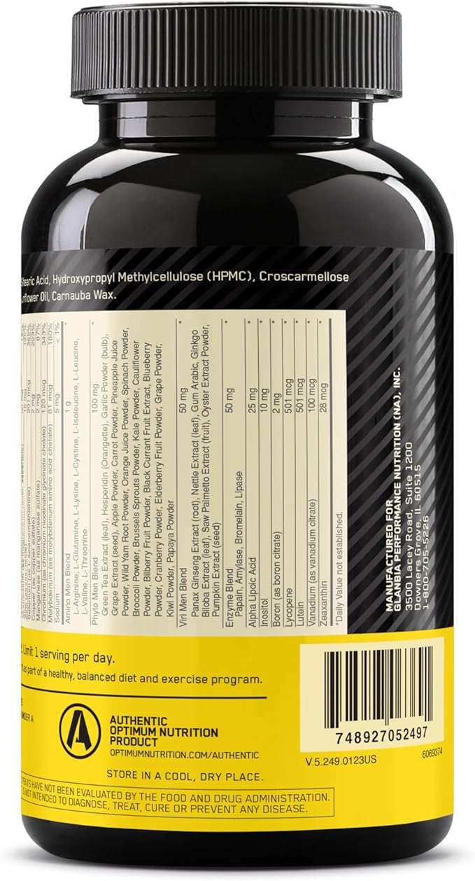 Optimum Nutrition Opti-Men Daily Multivitamin 80 Day 240 Count,