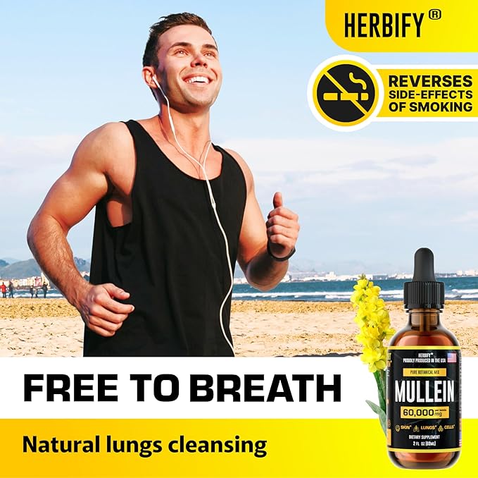 HERBIFY Mullein Extract 2 oz, Alcohol-Free