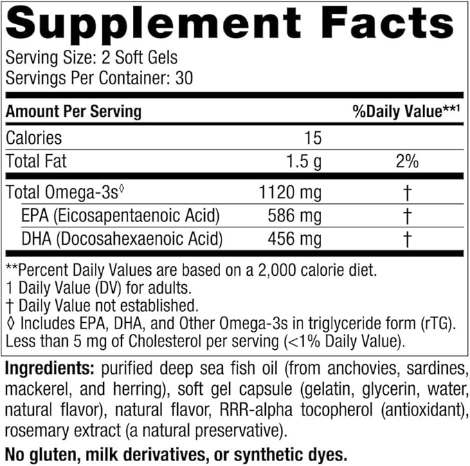 Nordic Naturals Ultimate Omega 2X Mini, 60 Mini 1120 mg Omega-3 - Omega-3 Fish 30 Servings