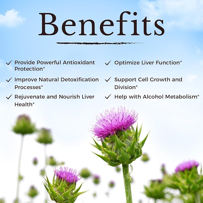 VITALITOWN Milk Thistle Complex 30X Extract 80% Silymarin 600 mg 60 Veggie