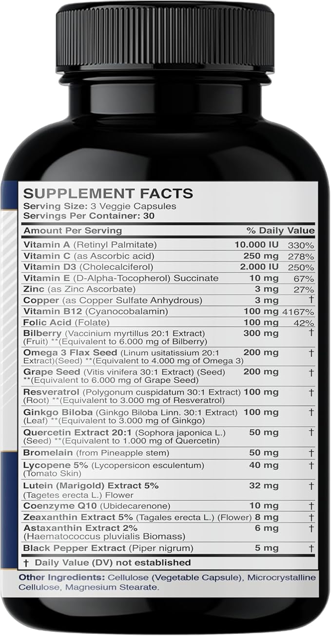 Lutein and Zeaxanthin Supplements 3, Resveratrol,