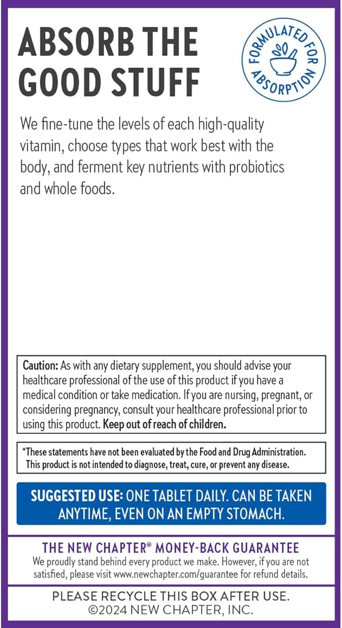 New Chapter Vitamin B Complex – B12 + B6 + 60 ct